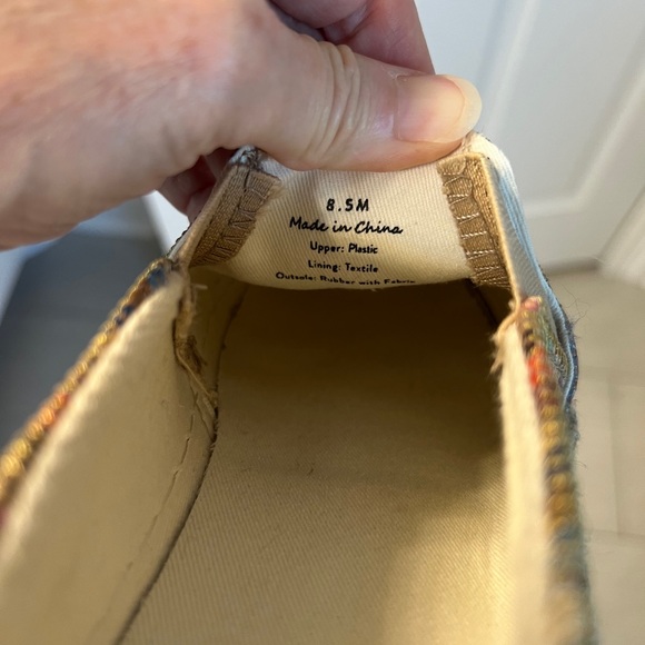 Jack Rogers Tucker slip-on loafers, multi-colored stripe, size 8.5. - Picture 5 of 5